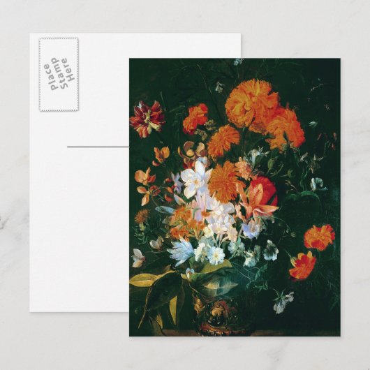 Carte Postale Vase de fleurs (Devant / Derrière)