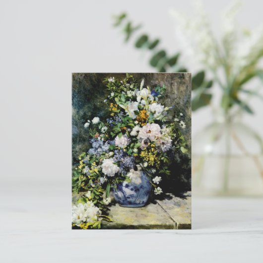 Carte Postale Vase de fleurs (Debout devant)