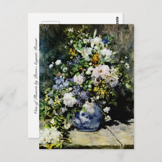 Carte Postale Vase de fleurs (Devant / Derrière)