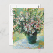 Carte Postale Vase de fleurs Art de Claude Monet (Devant / Derrière)