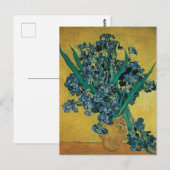 Carte Postale Vase de fleurs avec des iris de Vincent van Gogh (Devant / Derrière)
