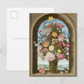 Carte Postale Vase de fleurs dans une fenêtre, c.1618 (Devant / Derrière)