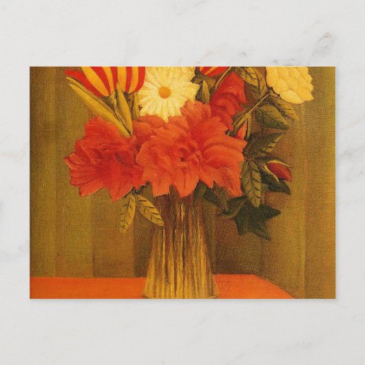 Carte Postale Vase de fleurs de Henri Rousseau (Devant)