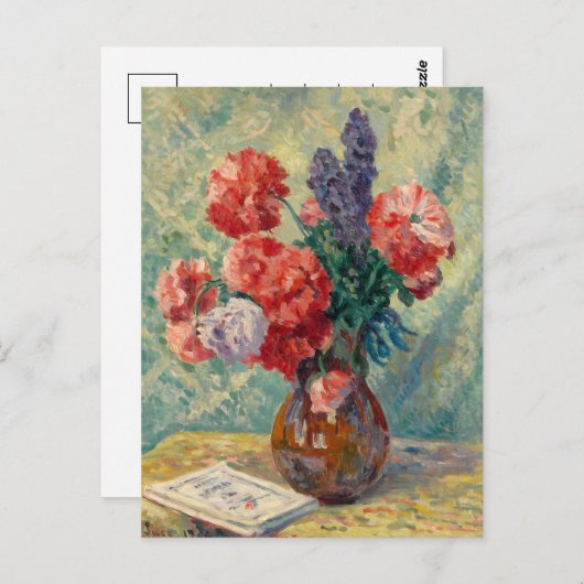 Carte Postale Vase de Fleurs | Maximilien Luce (Devant / Derrière)