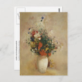 Carte Postale Vase de fleurs, Odilon Redon Art (Devant / Derrière)