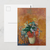 Carte Postale Vase de fleurs - Peinture à l'huile Odilon Redon (Devant / Derrière)