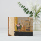 Carte Postale Vase de fleurs sur un Mantelpiece, 1900 par Vuilla (Debout devant)