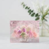 Carte Postale Vase de Merci rose de pivoine (Debout devant)