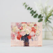 Carte Postale Vase De Peonies Par Claude Monet (Debout devant)