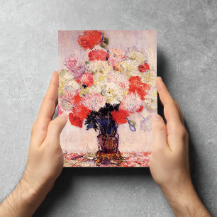 Carte Postale Vase de pivoines Claude Monet
