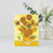 Carte Postale Vase de quinze tournesols, Van Gogh (Debout devant)