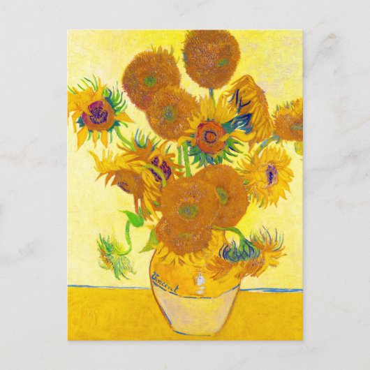 Carte Postale Vase de quinze tournesols, Van Gogh (Devant)