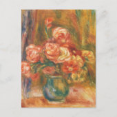 Carte Postale Vase de Roses par Auguste Renoir Art (Devant)