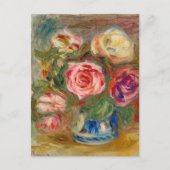 Carte Postale Vase de Roses | Renoir (Devant)