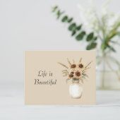 Carte Postale Vase de tournesols (Debout devant)
