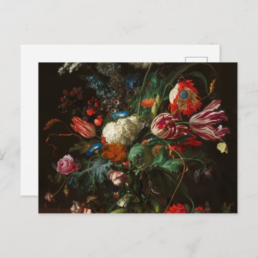 Carte Postale Vase des fleurs, 1660 par Jan Davidsz de Heem (Devant / Derrière)