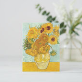 Carte Postale Vase Douze Tournesols Vincent van Gogh (Debout devant)