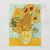 Carte Postale Vase Douze Tournesols Vincent van Gogh (Devant)