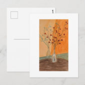 Carte Postale vase en verre thème orange (Devant / Derrière)