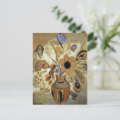 Carte Postale Vase étrusque avec fleurs par Odilon Redon (Debout devant)