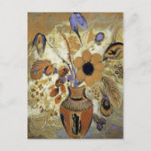 Carte Postale Vase étrusque avec fleurs par Odilon Redon (Devant)