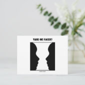 Carte Postale Vase Ou Visages ? (Illusion optique) (Debout devant)