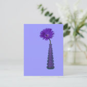 Carte Postale Vase pourpre et fleurs (Debout devant)