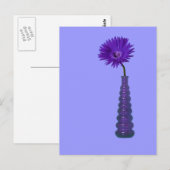 Carte Postale Vase pourpre et fleurs (Devant / Derrière)