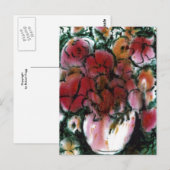 Carte postale "Vase rose" (Devant / Derrière)