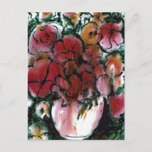Carte postale "Vase rose" (Devant)