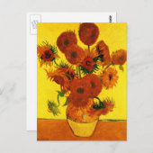 Carte Postale Vase Still Life avec 15 tournesols Vincent van Gog (Devant / Derrière)
