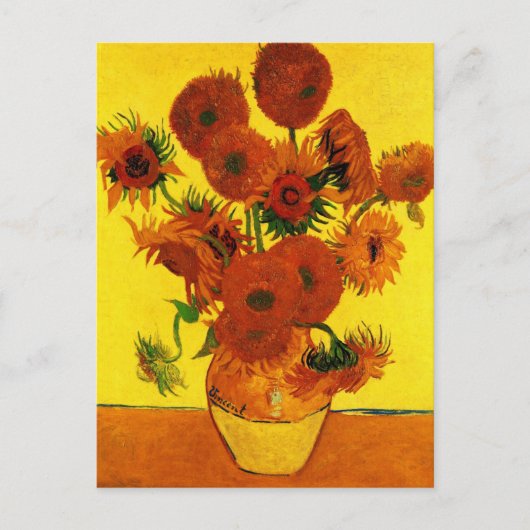 Carte Postale Vase Still Life avec 15 tournesols Vincent van Gog (Devant)