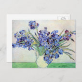 Carte Postale Vase Still Life avec Irises par Vincent van Gogh (Devant / Derrière)