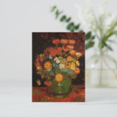 Carte Postale Vase Still Life avec Zinnias par Vincent van Gogh (Debout devant)