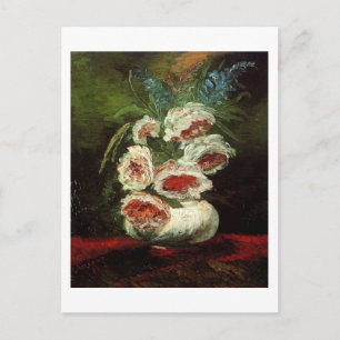 Carte Postale Vase vintage avec Peonies, Vincent van Gogh.