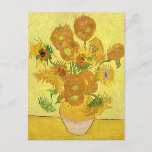 Carte Postale Vase with fifteen sunflowers by Vincent Van Gogh (Devant)