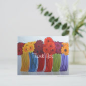 Carte Postale Vases à fleurs funky Merci (Debout devant)