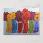 Carte Postale Vases Fleurs Funky Merci (Devant)