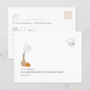 Carte Postale Vases minimalistes Boho   Demande de chanson RSVP