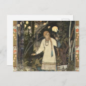 Carte Postale Vasilisa le Beau à la cabane de Baba Yaga - I (Devant / Derrière)