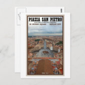 Carte Postale Vatican - St Peters Vue Carré (Devant / Derrière)