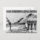 Carte Postale Vaudeville, spectacles de cirque (Devant / Derrière)