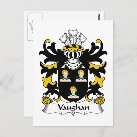 Carte Postale Vaughan Family Crest (Devant / Derrière)