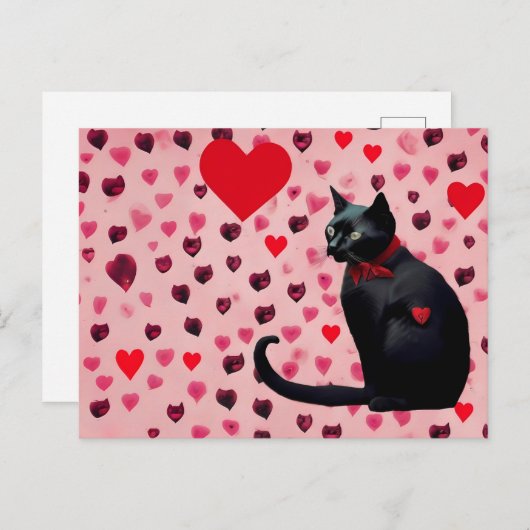 Carte Postale Vday cat (Devant / Derrière)