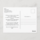 Carte Postale Veau mignon dans un champ de pâquerettes, annivers (Dos)