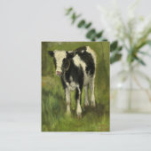 Carte Postale Veau, tacheté noir et blanc | Geo Poggenbeek (Debout devant)