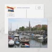 Carte postale Veere old Harbour Zeeland Holland (Devant / Derrière)