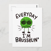 Carte Postale Vegan Brussels Sprouts (Devant / Derrière)