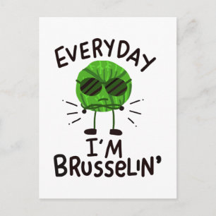 Carte Postale Vegan Brussels Sprouts