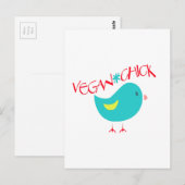 Carte Postale Vegan Chick (Devant / Derrière)
